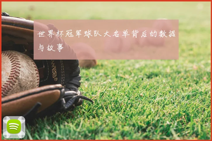 世界杯冠军球队大名单背后的数据与故事